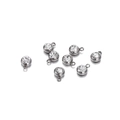 Détail macro de pendentifs argentés avec zircons clairs pour création de bijoux DIY - 20 Pièces / 11.5g / Cadre Couleur Acier / Zircone Blanche