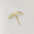 Minimalist golden hair clip with irregular lava texture and metallic matte finish - Irregular Curved Stud Earrings / 8# Gold