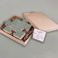 Sage green wooden puzzle desk decor with inspirational message in a kraft gift box - 3-Never forget-Green