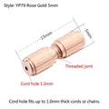 15mm rose gold spiral screw clasp for pearl necklaces and DIY jewelry making - YP79-5mm / Rose Gold