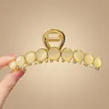 Pince à cheveux dorée en alliage avec pierres œil de chat, environ 11 cm - 68# Pince Pierre Œil de Chat