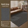 Dark grey crystal velvet rug with anti-slip silicone base and waterproof surface - Custom Size (Contact Service) / Dark Gray