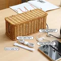 Nordic woven cable management box set with clips, organizers, and velcro ties - Double Opening Style + Full Cable Organizer Set