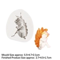 Stampo in silicone angelo con ali per decorazione torte e fai da te - 1# (Irregolare) / Grigio
