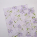 Light purple floral tissue paper in flat and wrinkled textures for gift wrapping - 50*68cm / Cherry Blossom Sydney Paper [Purple]