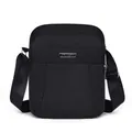 Waterproof black crossbody bag with adjustable strap and JINGPIN logo for men - Style 4 (Urban Black)