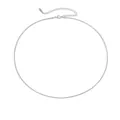 Minimalist round steel snake chain necklace with lobster clasp and extension - 1.5mm/42+8cm / Steel Color (YX15666)