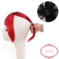 Extension frangia 3D rossa in fibra sintetica resistente al calore con clip - 101 Rosso