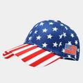 American flag style baseball cap with stars, stripes, and side embroidery detail - Side Flag Patch Style