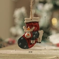 Christmas reindeer in red stocking hanging ornament, 8x6cm resin holiday decoration - Reindeer Sock (Red)