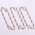 Set of 6 red green and white striped candy cane Christmas tree hanging ornaments - Christmas Red Green White Cane (6 Pack)