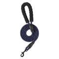 Navy blue reflective dog leash with thick foam handle and swivel metal clasp - Reflective 1.5M Rope Navy