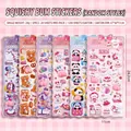 Cute animal PET stickers with 3D squishy silicone panda and unicorn cartoon designs - Cartoon 3D Squishy Butt Sticker 1 Sheet
