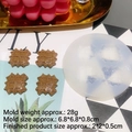 Silicone waffle cookie mold set with four-cavity tray for DIY candle making - 2# Transparent Waffle Shape