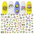 3D cartoon nail art stickers with cute animals and stay fab text decorations - F605 (Bare Sheet)