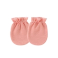 Manoplas antiarañazos rosas para recién nacidos de punto con puños elásticos - Talla única / Rosa Camarón