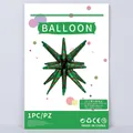 Ballon étoile de Noël vert 22 pouces avec spirales rouges et pois blancs décor - Style de Noël / 1 Pièce