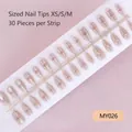 Close-up of pink cat eye press-on nails with 3D heart design in multiple sizes - Pink Cat Eye Heart Style (MY026-T)