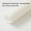Moon white wrinkled hand-rubbed paper for flower wrapping, 52x55cm, 5 sheets per pack - 52*55cm (5 Sheets/Pack) / Mint Green Cat Eye Thick Frame