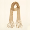 Écharpe élégante en maille dorée avec pompons à franges sur fond minimaliste - 2# Or
