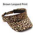 Sonnenblende mit braunem Leopardenmuster und breiter Krempe für Outdoor-Sonnenschutz - Brauner Leopard