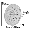 Silver hammered stainless steel round stud earring with detailed size and weight dimensions - Silver-Hammered Pattern