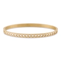 18k gold plated titanium steel bangle featuring pavé-set white zircon geometric details - 7#-Rhombus Full Paved Slim Bangle