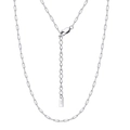 925 sterling silver paperclip chain necklace in silver finish with S925 hallmark - 1.8mm/55+5CM / Platinum Plated