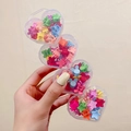 Mini mollette per capelli macaron in scatole a cuore con forme a stella e fiori - 7# 40 Pezzi Fermagli Multicolore