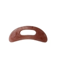 Brown resin moon-shaped body gua sha tool with marble pattern for back massage - Medium / Deep Pink