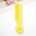 Mini draagbare haarborstel in gele macaronkleur met hartvormig handvat ontwerp - Simpele Mini Kam/Citroengeel