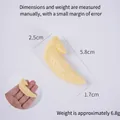 Miniature realistic boiled chicken wing food model charm keychain measuring 5.8cm long - 5.8cm Boiled Chicken Wing Tip - No Buckle