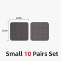 Set of 10 pairs dark grey non-slip sofa cushion pads in small 6x6cm square size - 10 Pairs Set / 6x6cm (Standard) / Gray