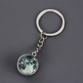 Luminous moon planet keychain with realistic texture and silver metal ring accessory - Standard Spec / Moon