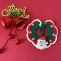 Handmade Christmas Santa pet collar with red and green knitted scarf for dogs and cats - Size S (1-3kg) / Santa Snowflake