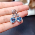 Swiss Blue Stud Earrings (TZ-17)