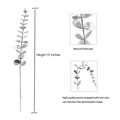 15-inch artificial golden eucalyptus stem with flexible wire-wrapped plastic leaves - Silver