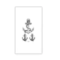 Waterproof tattoo sticker K-437 with floral letter designs, size 60mm by 105mm - K-437 Anchors Set Style