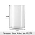 Transparent acrylic cylinder flower bucket, 35cm height by 15cm diameter size - Transparent Cylindrical Vase (15*35cm)