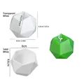 Moule en silicone pour bougies DIY aux formes géométriques, blanc transparent et solide - Losange Facetté / Blanc Clair