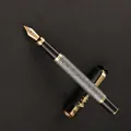 Penna stilografica business con fusto texture roccia grigia e pennino dorato - Pennino da 0,38 mm / Grigio