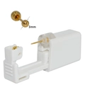 Disposable ear piercing tool set with 3mm golden ball stud and white sterile gun - Gold 3mm Ball