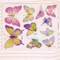 Colorful butterfly cake toppers set with wires and dots for DIY dessert decoration - Printed Colorful Butterfly (Style 5)