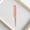 Eleganter rosa Azetat-Frisierkamm mit Schildpattmuster für präzises Scheitelziehen - Unabhängige OPP-Beutelverpackung / Rosa Schildpatt