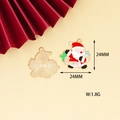 Detail of Santa Claus enamel charm with 24mm size specs and 1.8g weight data - Singing Santa Claus