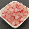 8mm dual-tone pink and red gradient glass round beads for DIY jewelry making - 8mm / A22# Red Bean Color (8MM)