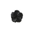 Matte black flower hair claw clip with 5-petal design for daily hairstyling - Black