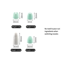 Set of four plastic icing piping tip couplers in green and white with size dimensions - New Dual-use No-disassembly Converter