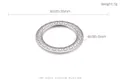 Ciondolo ad anello in acciaio argento con motivo greco e diametro esterno 35mm - Stile Chiave Greca Colore Acciaio (KLJ098-Z) / 35*5mm