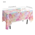 Watercolor tie-dye rectangular disposable tablecloth for parties, size 137x274cm - Watercolor Tablecloth